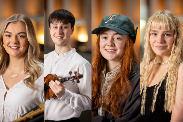 Image collage of the four recipients of the NI Young Musicians' Platform Award