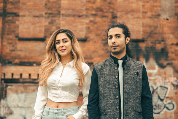 Iranian musicians Omid Shir Mohammadi and Nasim Heidari