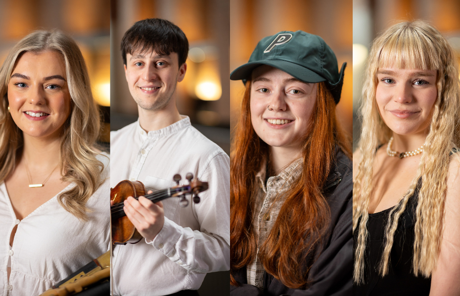 Image collage of the four recipients of the NI Young Musicians' Platform Award