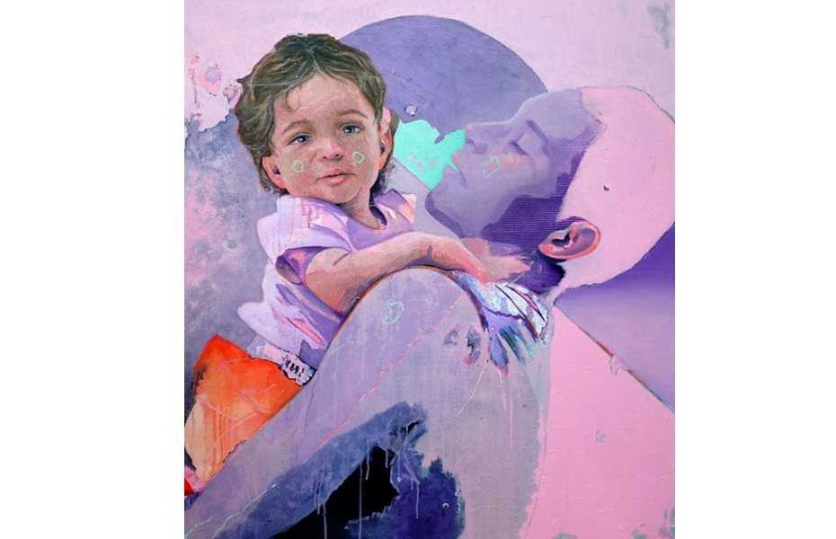 Oil painting by Alana Barton who was artist of the month for Februrary 2022. The work is entitled Tender and is part of the ACNI art collection.